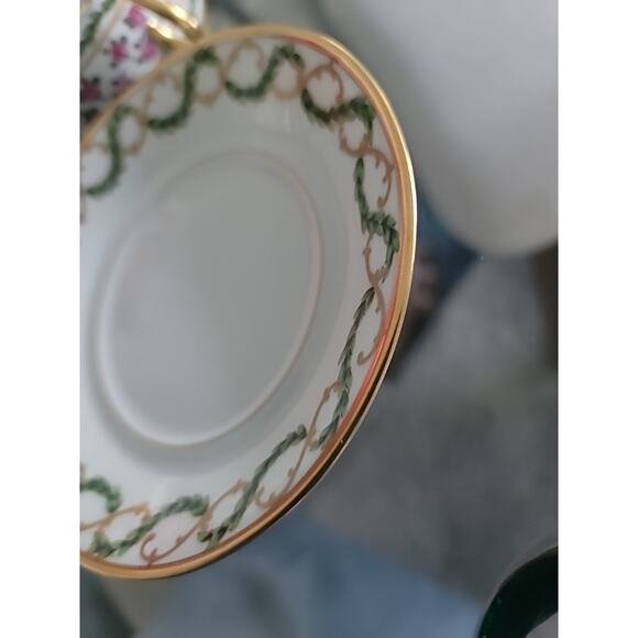 Haviland Limoges Cup & Saucer Set Louveciennes France Tea Estate Gold Trim China - Picture 10 of 13